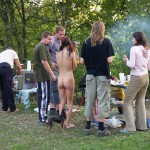At a barbecue