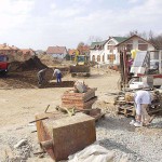 At a construction area