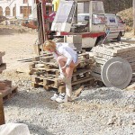 At a construction area