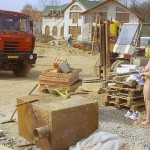 At a construction area