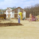 At a construction area