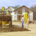 At a construction area