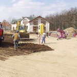 At a construction area