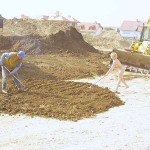 At a construction area