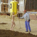 At a construction area