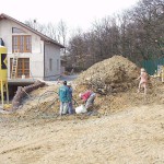 At a construction area