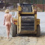 At a construction area