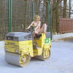 At a construction area