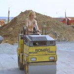 At a construction area