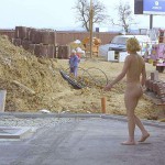 At a construction area