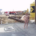 At a construction area