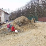 At a construction area