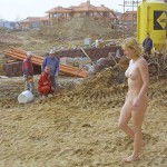 At a construction area