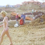 At a construction area