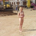 At a construction area