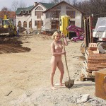 At a construction area