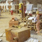 At a construction area