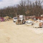 At a construction area