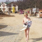 At a construction area