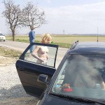 At a construction area