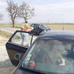 At a construction area