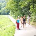 A long walk through a park