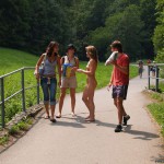 A long walk through a park