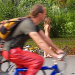 In a well frequented park