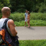 A long walk through a park