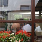 In and around a small hotel bar