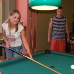In a billiard club