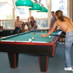 In a billiard club