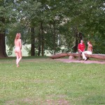 In a well frequented park