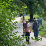 In a well frequented park