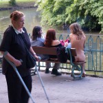 In a well frequented park