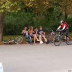 In a well frequented park