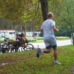 In a well frequented park