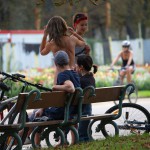 In a well frequented park