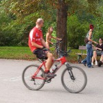 In a well frequented park