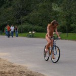 In a well frequented park