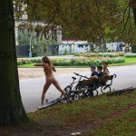 In a well frequented park