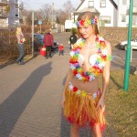 At a train and bus station