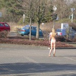 At a train and bus station