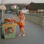 At a train and bus station