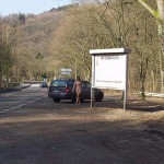 On a trail in a garage