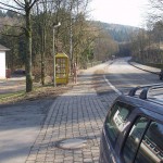 On a trail in a garage