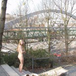 On a trail in a garage