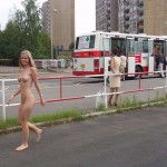 At a parking lot a building center