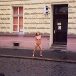 Downtown in the rain inside a wine shop