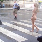 Downtown in the rain inside a wine shop